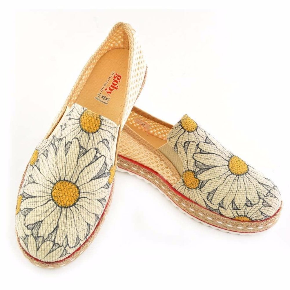 Goby Shoes - Daisy Floral Slip on Shoes - Picture 2 of 7